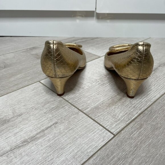 Kate Spade Gold Heels 6-1/2 - Picture 3 of 5